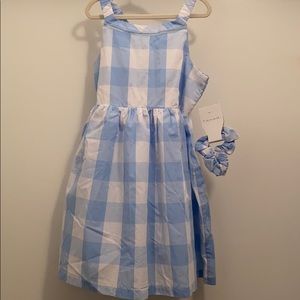 NWT plaid dress with scrunchie